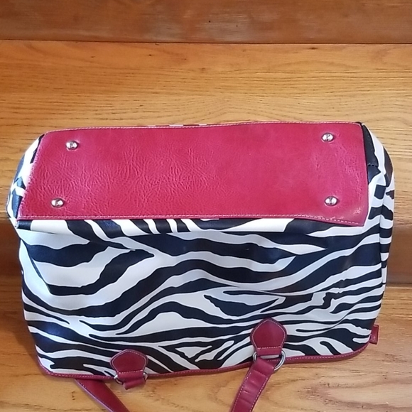Zippered Tote, 3 Sections, Zip Middle, Zip Pocket - Picture 5 of 5